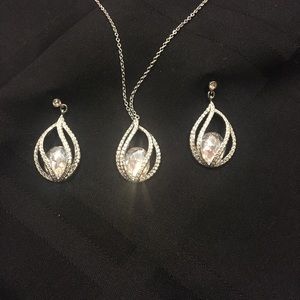 Swarovski Earrings and Matching Necklace
